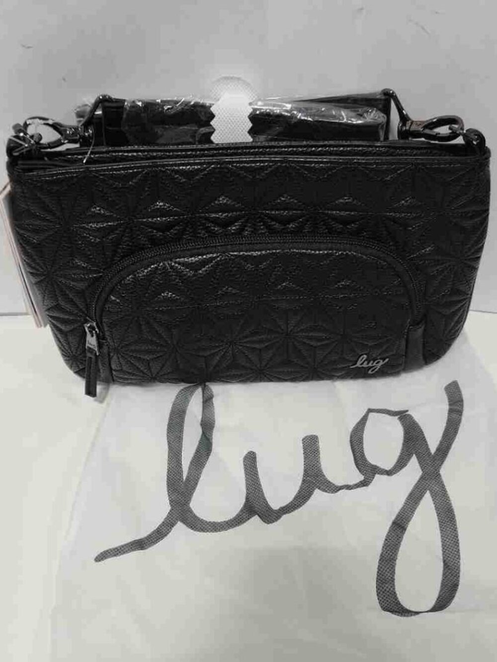 New with tags - Lug Flyer Black Faux Leather Cross body bag